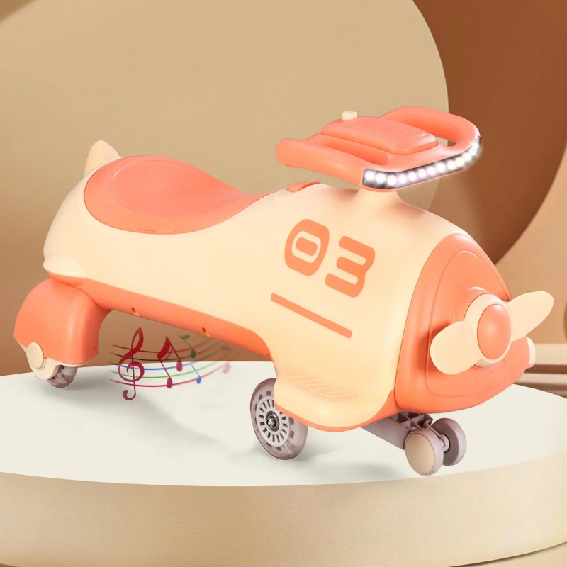 سه چرخه پلاسماکار برند کویر طرح هواپیما کرم نارنجی