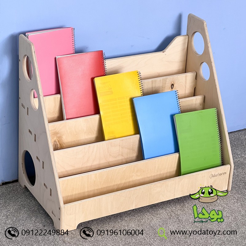 کتابخانه چوبی 5 طبقه اتاق کودک kida