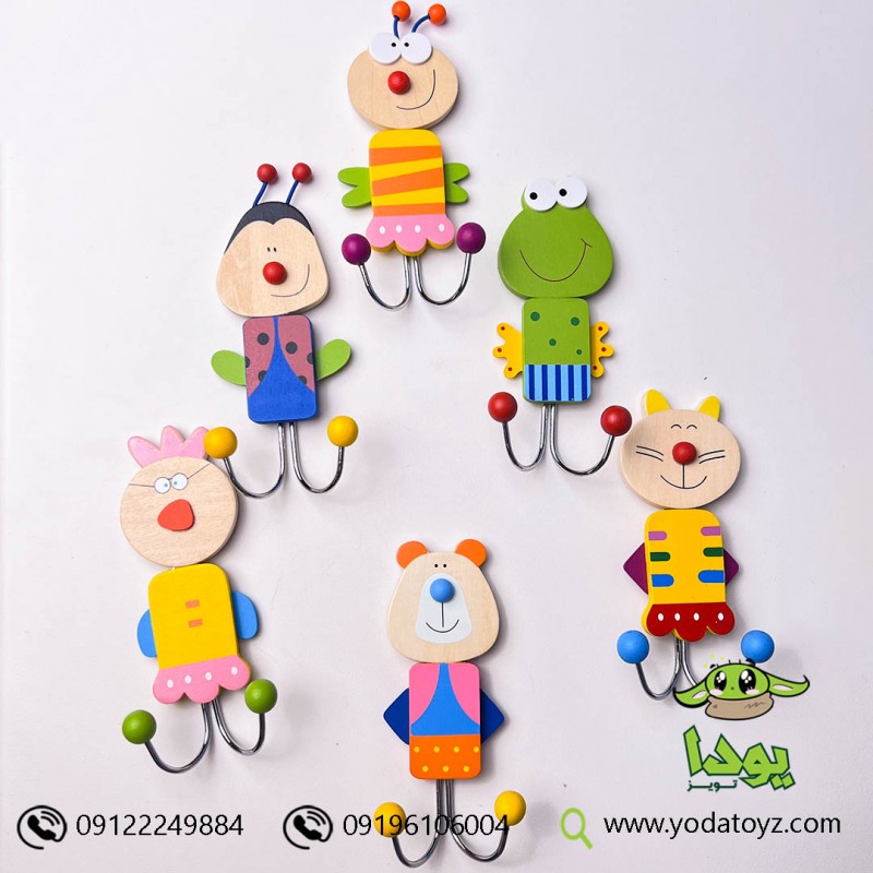 قلاب آویز دوبل طرح حیوانات