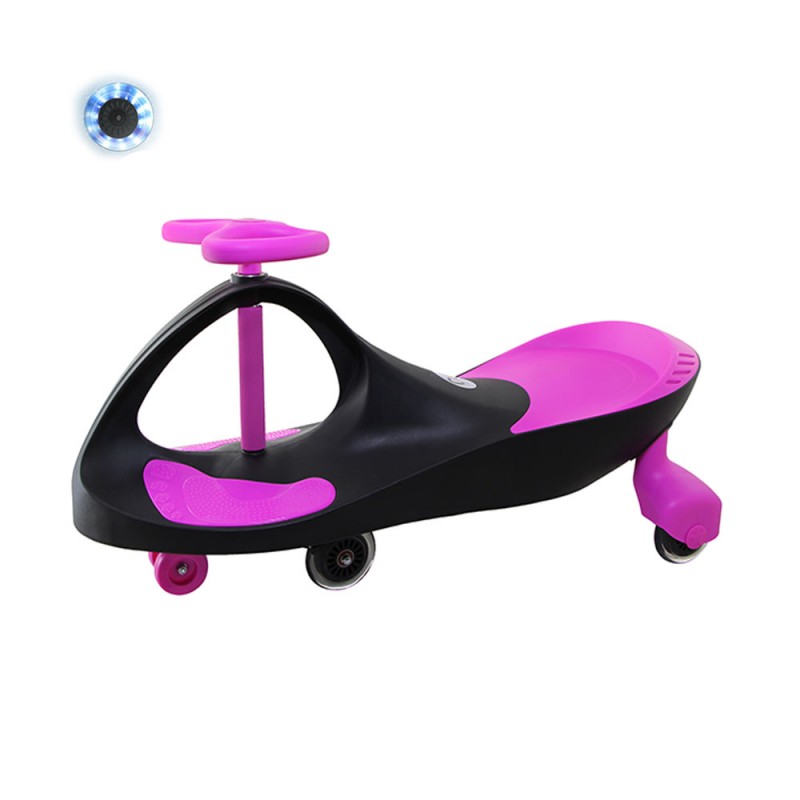 لوپ کار چرخ ژله ای چراغدار رنگ مشکی سرخابی  LOOPCAR