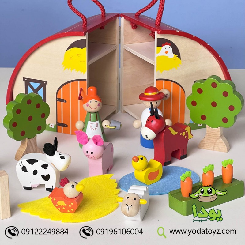 مزرعه با حیوانات چوبی پیکاردو