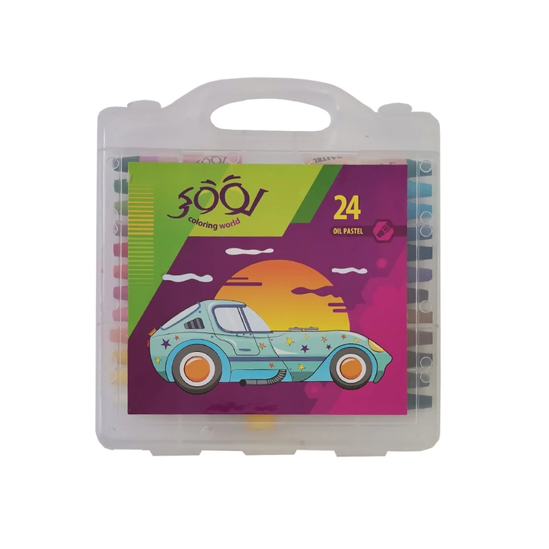 مداد شمعی 24 رنگ لووکی (جعبه طلقی)