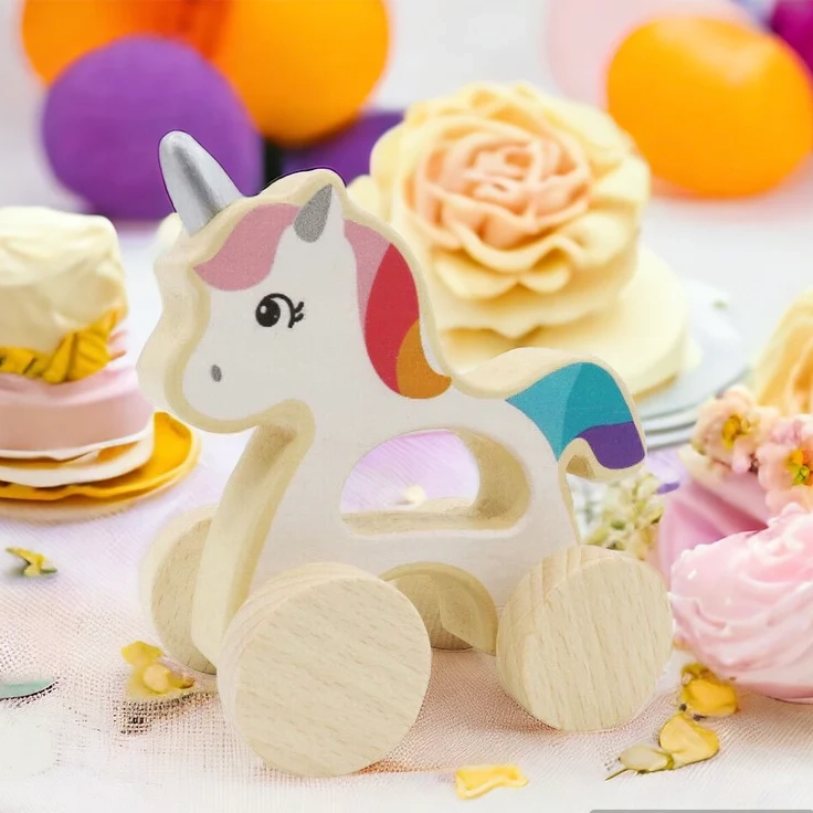 یونی کورن چرخدار چوبی