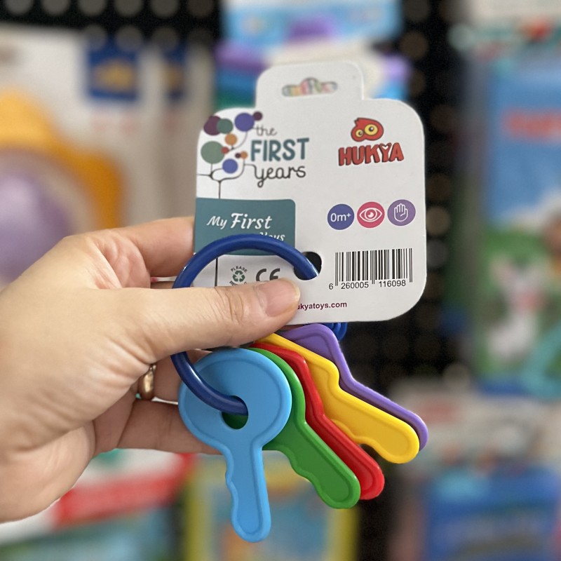 اسباب بازی دسته کلید رنگی کودک وارداتی 5 عددی