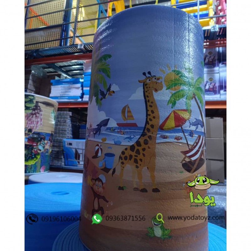 دیوار پوش فومی یا محافظ دیوار مهدکودک طرح زرافه
