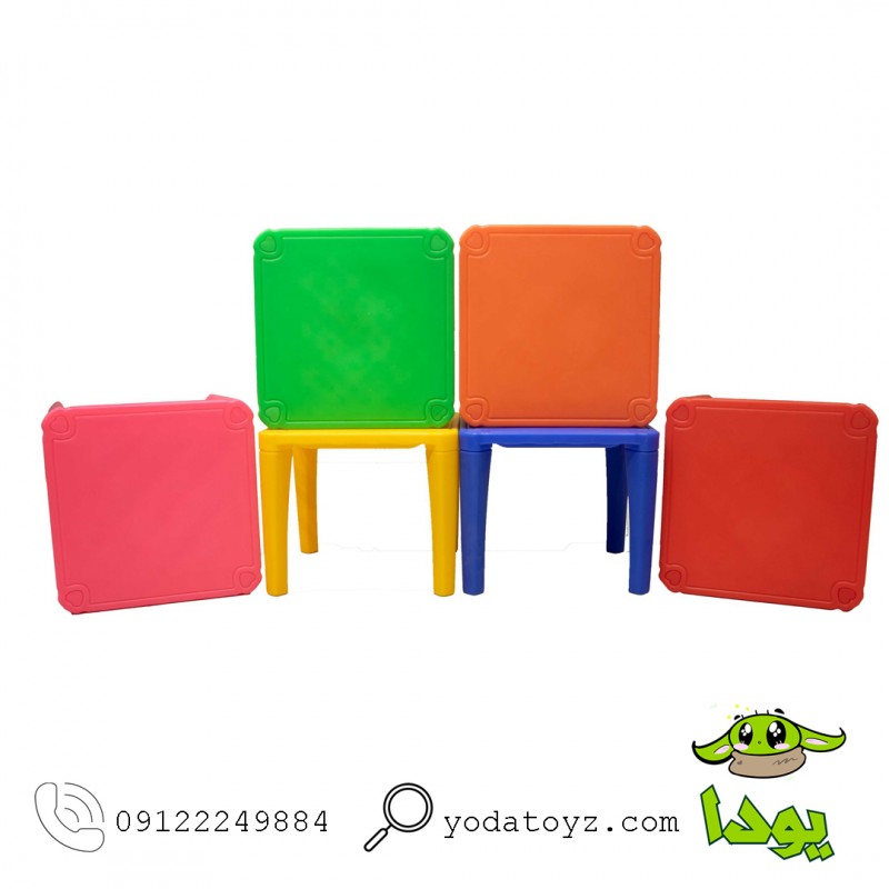 میز پلاستیکی کودک مدل مهر ۶۰ سانتی با پایه های باز شو