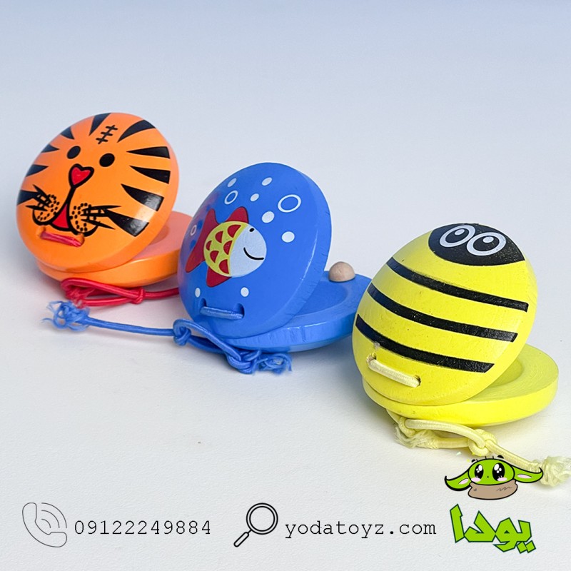 ساز قاشقک انگشتی عروسکی چوبی