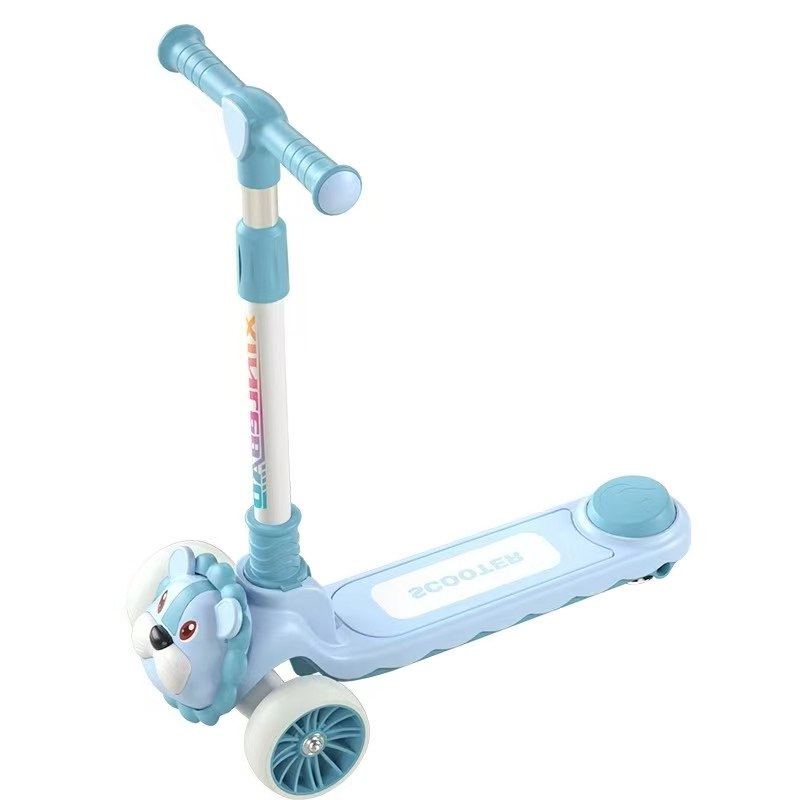 اسکوتر کودک طرح کارتنی شیر مدل 2148 رنگ آبی