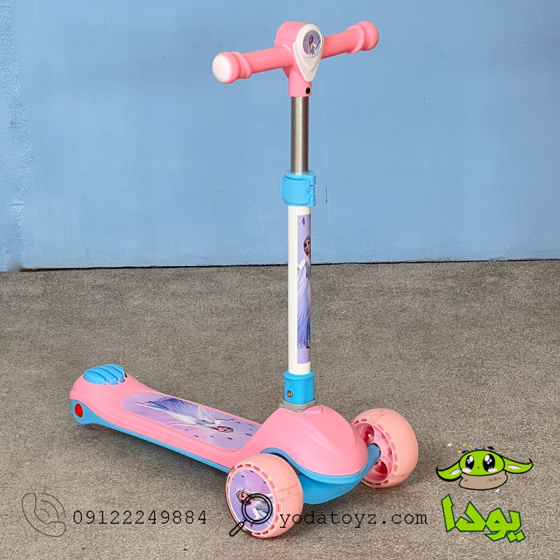 اسکوتر کودک کد 2127 مدل فروزن صورتی