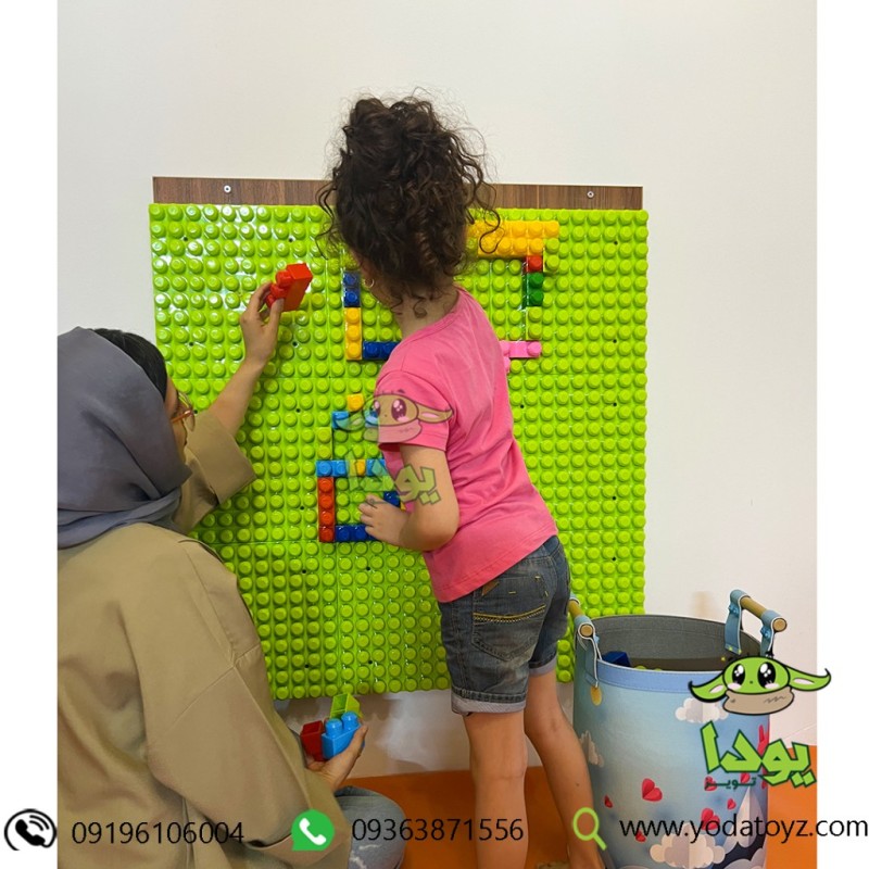 لگو دیواری با پشتی چوبی mdf