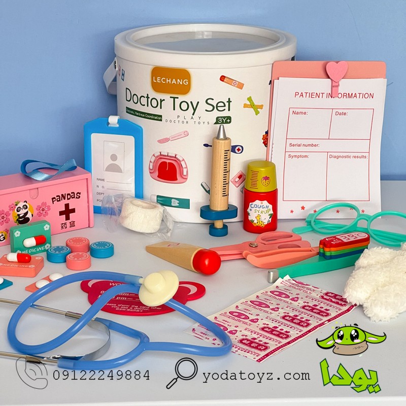 ست پزشکی چوبی کودک سطلی 1734