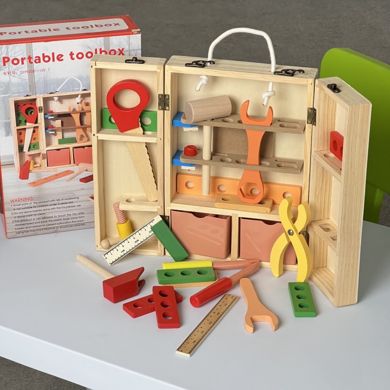 اسباب بازی جعبه ابزار چوبی مدل 1329