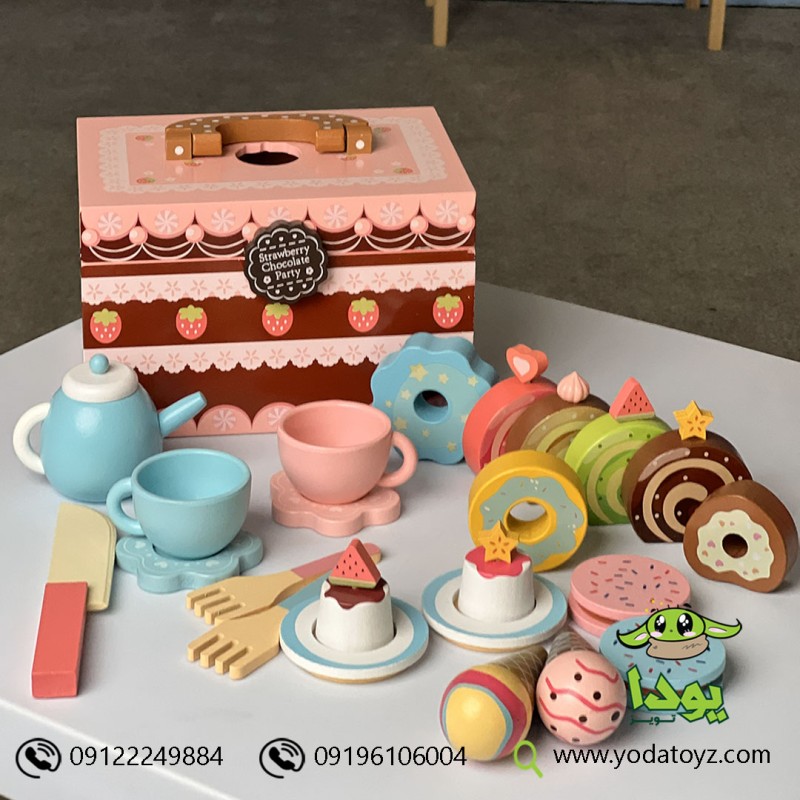 ست عصرانه خوری چوبی مدل 1733