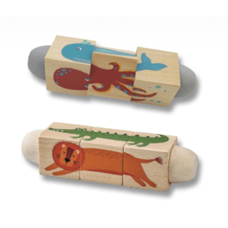 پازل حیوانات چرخشی چوبی پیکاردو