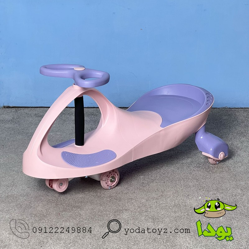 پلاسماکار کودک چرخ ژله ای و چراغدار رنگ یاسی