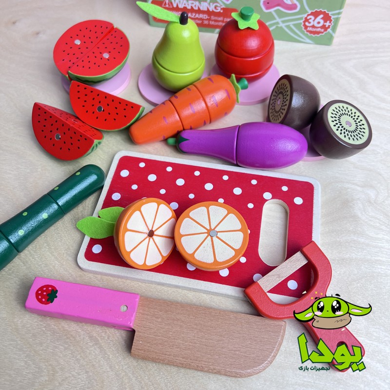 اسباب بازی برش میوه سطلی با چاقو کد 806