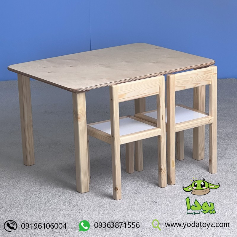 میز و 2 صندلی چوبی کودک طرح ایکیا