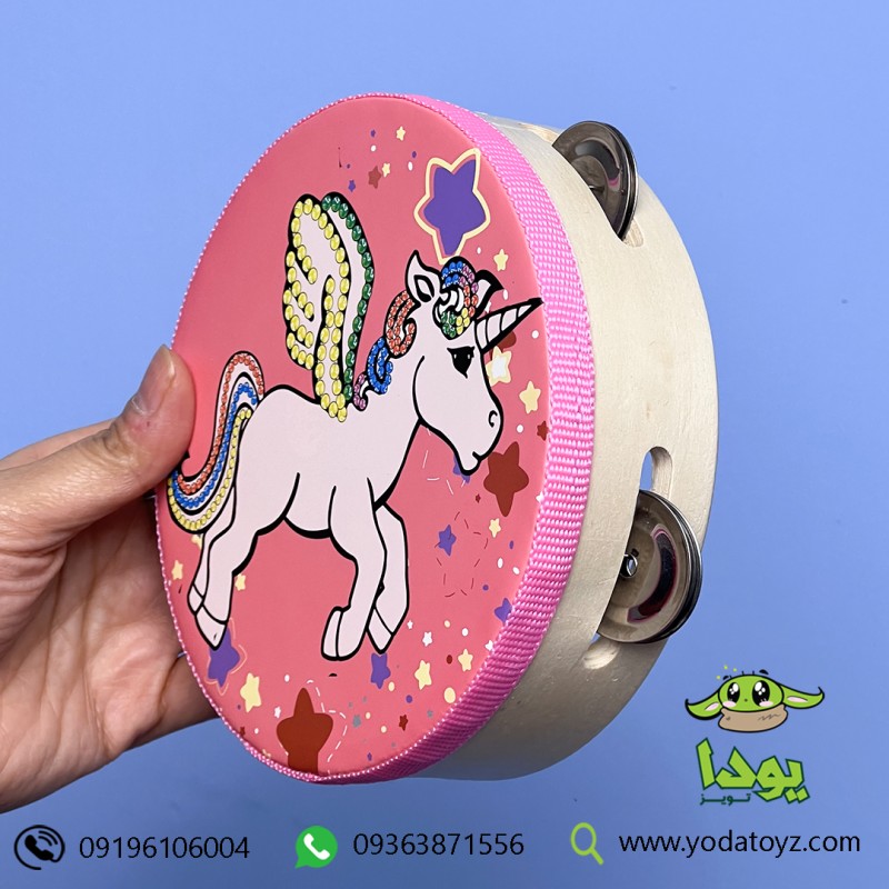 تمبورین کودک یا دایره زنگی رنگ صورتی وارداتی برند اسلپ ساند slap