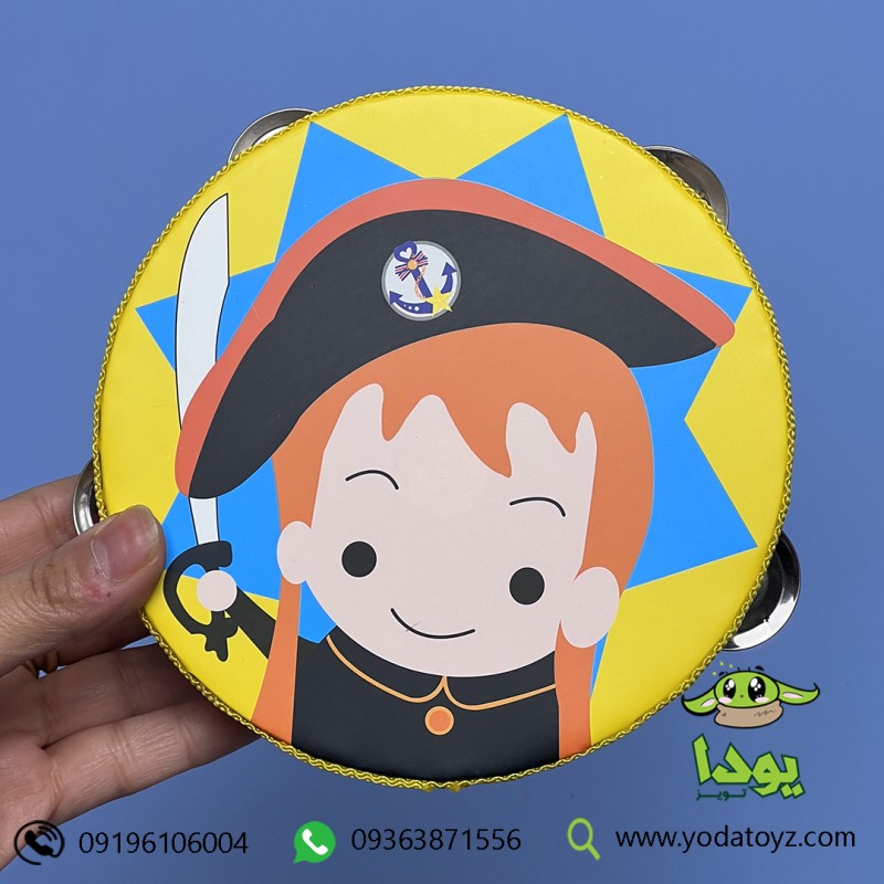 تمبورین کودک یا دایره زنگی برند اسلپ ساند رنگ زرد