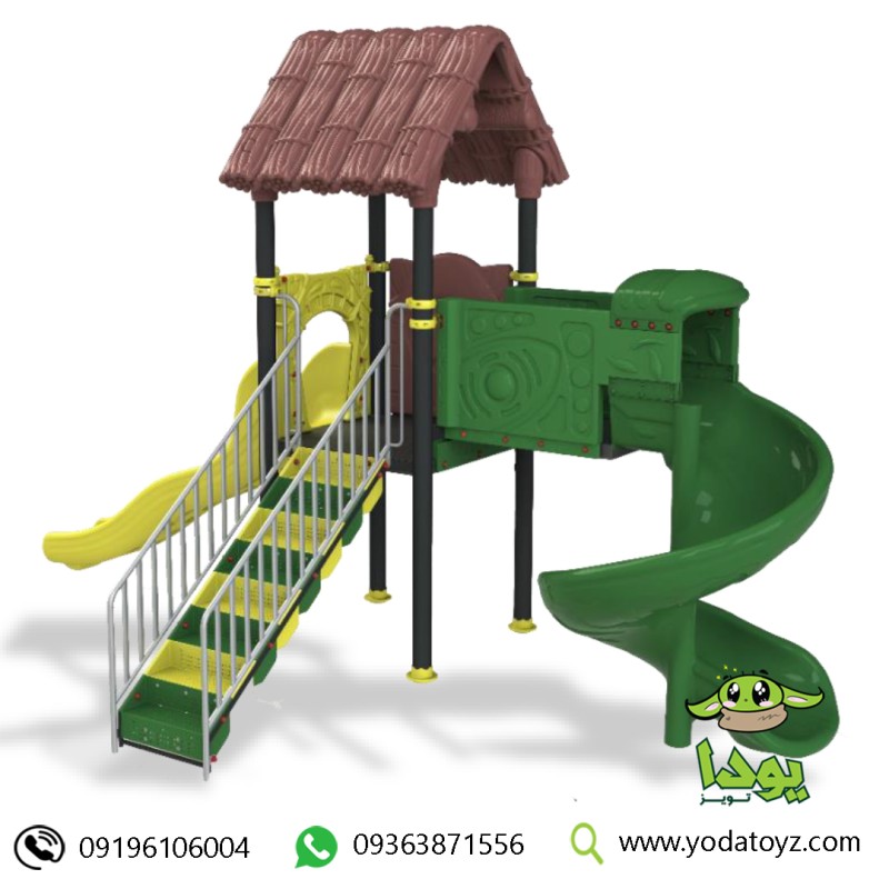 سرسره فضای باز پیچ دار و سرسره بلند کد PS1110