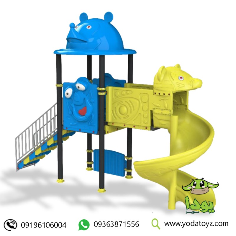 مجموعه فضای باز سرسره پیچ دارکد PS1109