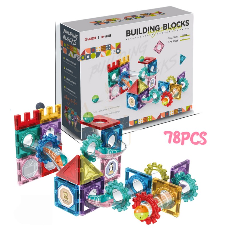 بلوک خانه سازی آهن ربایی 78 تکه مدل سازنده