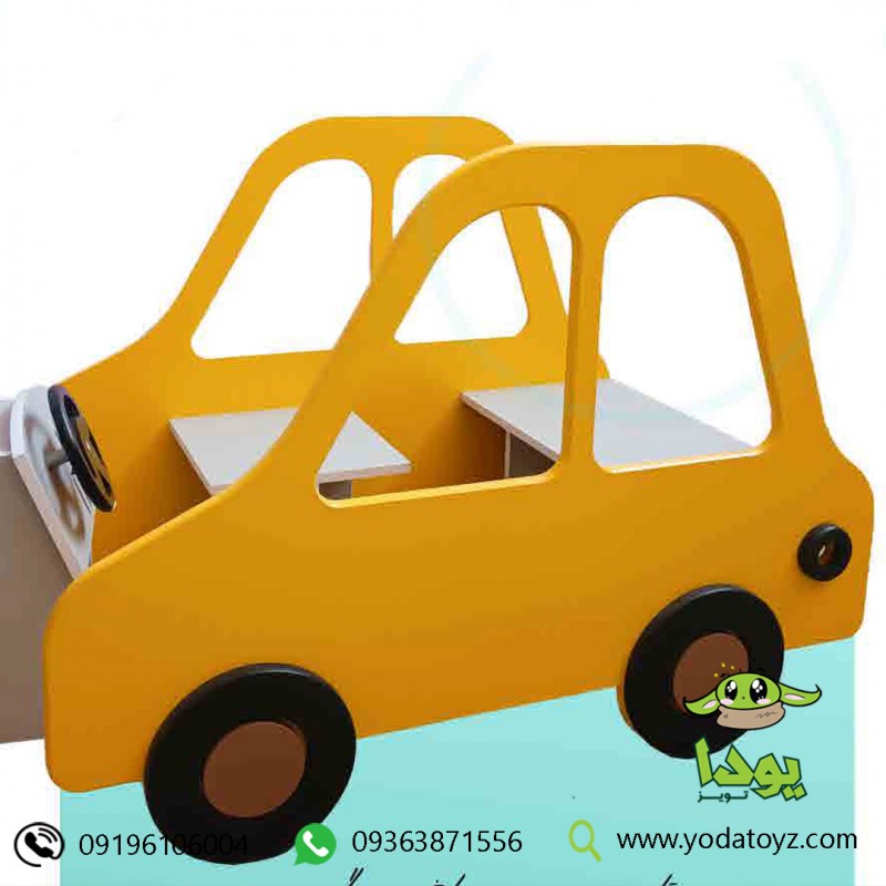 ماکت ماشین چوبی کودک برای خانه بازی و خانه مشاغل