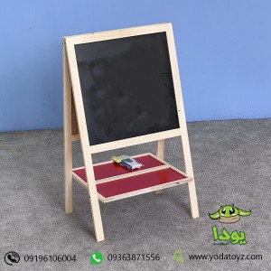 تخته نقاشی کودک چوبی دو طرفه PALIZAN