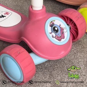 اسکوتر دخترانه کودک طرح مایک تک چشم رنگ صورتی  ROLZOR-902