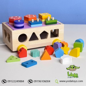 مونته سوری جا نمایی اشکال جعبه مکعبی چوبی 991