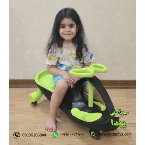 لوپ کار چرخ ژله ای رنگ مشکی سبز چراغدار LOOPCAR