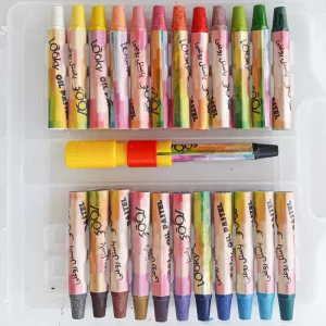 مداد شمعی 12 رنگ لوکی (جعبه طلقی)