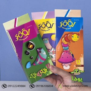 مداد شمعی 12 رنگ لوکی (جعبه مقوایی)