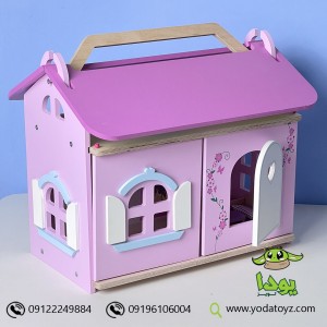 خانه عروسکی چوبی با لوازم