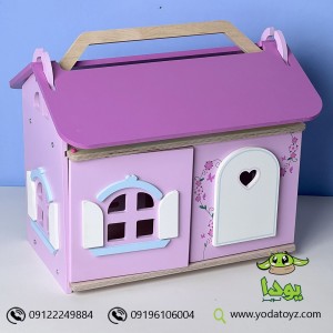 خانه عروسکی چوبی با لوازم