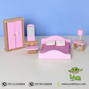 وسایل خانه عروسکی مدل اتاق خواب والدین