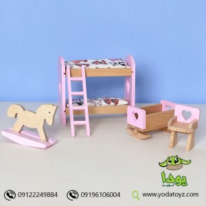 وسایل خانه عروسکی مدل اتاق خواب کودک
