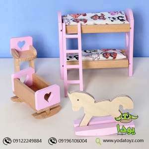 وسایل خانه عروسکی مدل اتاق خواب کودک