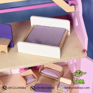 خانه عروسکی چوبی با لوازم