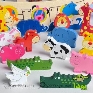 کشتی نوح با حیوانات چوبی 19 تکه پیکاردو