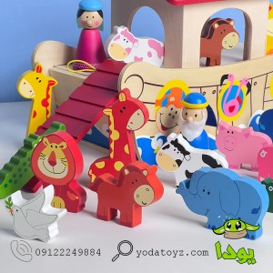 کشتی نوح با حیوانات چوبی 19 تکه پیکاردو