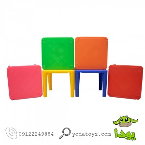 میز پلاستیکی کودک مدل مهر ۶۰ سانتی با پایه های باز شو