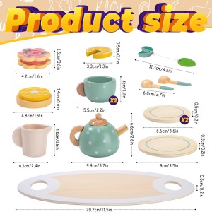 ست سینی چای خوری چوبی مدل 1735