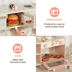 آشپزخانه چوبی کودک با لباسشویی 1707