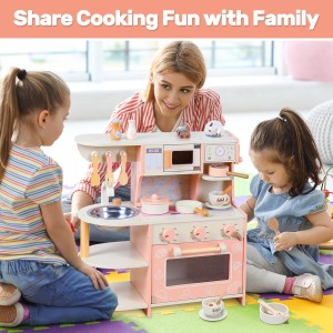 آشپزخانه چوبی کودک با لباسشویی 1707