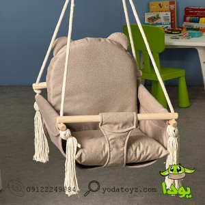 تاب آویز و بارفیکسی کودک پارچه مبلی برند شادلی مدل کوالا رنگ  نسکافه ای