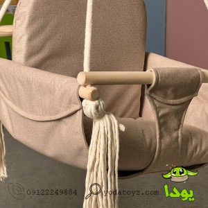 تاب آویز و بارفیکسی کودک پارچه مبلی برند شادلی مدل کوالا رنگ  نسکافه ای