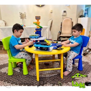 میز  گرد کودک مدل رنگو با پایه های باز شو