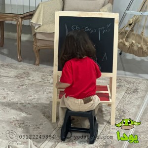 تخته نقاشی کودک چوبی دو طرفه PALIZAN کد 21307