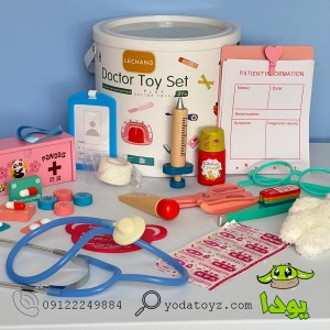 ست پزشکی چوبی کودک سطلی 1734